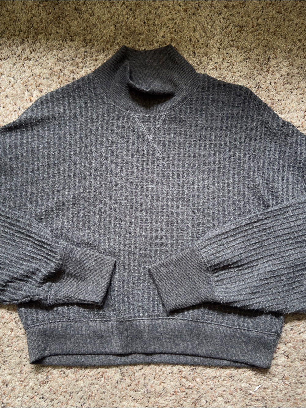 UpWest Women’s Charcoal Gray Mock Neck Sweater